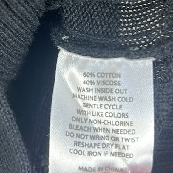 NWT Dip Cardigan Womens XS Black Ribbed Button Front V-Neck Ribbed Minimalist - Picture 5 of 5